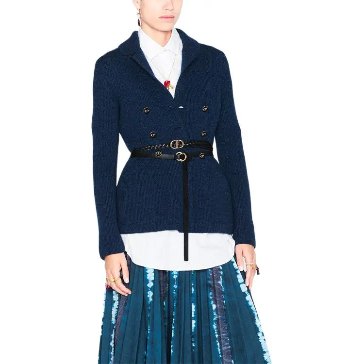 DIOR SS21 Denim Long Skirts Women's Blue-3