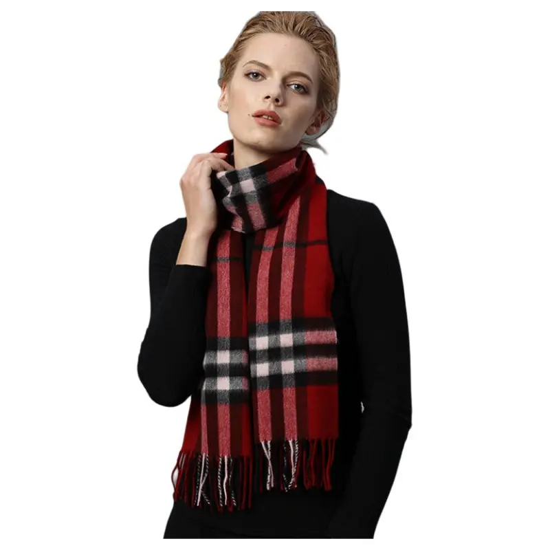 H YXIANG Cashmere Knit Scarves Women's-3
