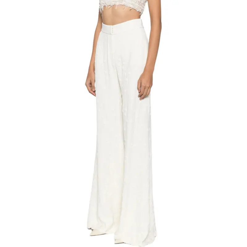 ELIE SAAB Embroidered Flared Trousers-3
