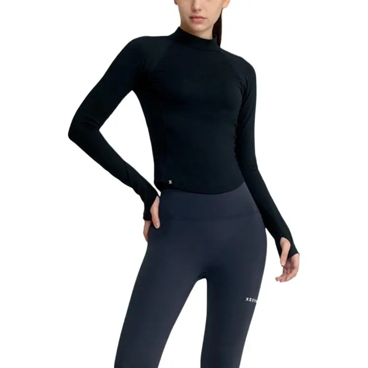 XEXYMIX Raglan Sleeve T Shirt Women's Black-2