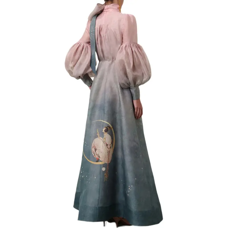 Zimmermann FW24 Long-Sleeved Dresses Women's Midnight Luna-2