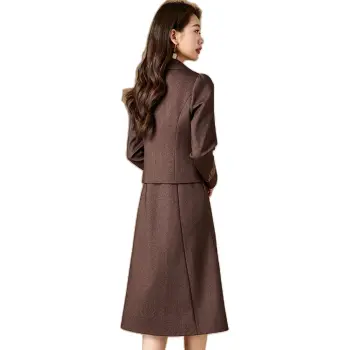 Mylan Two Piece Skirt Sets Women's Coffee