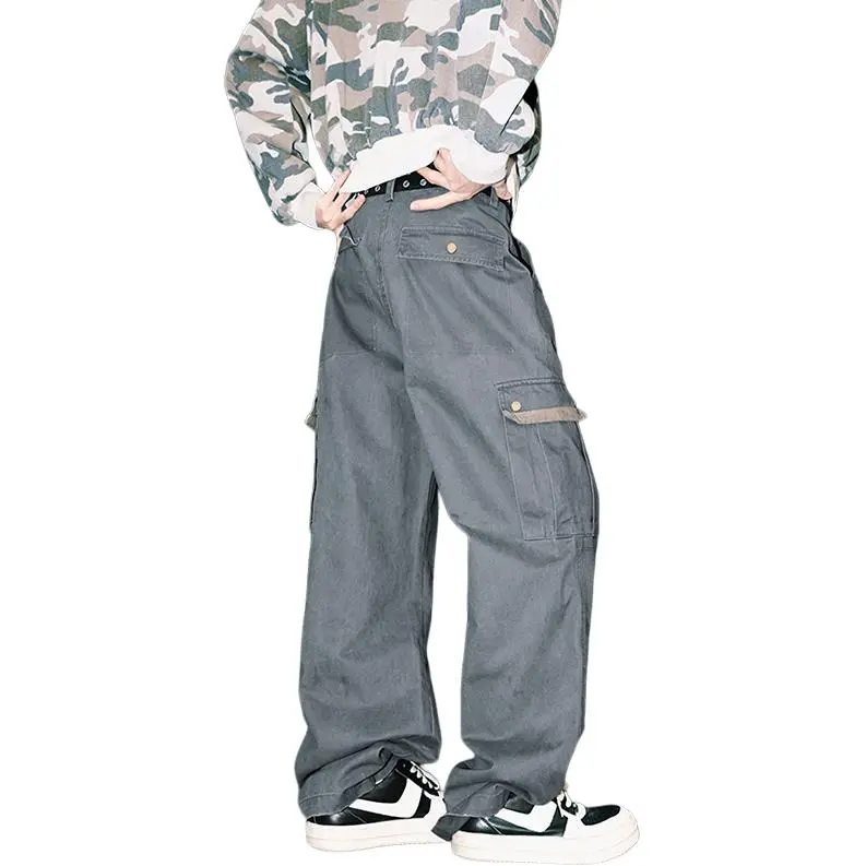 WHELVE Casual Pants Unisex Dark Gray-1