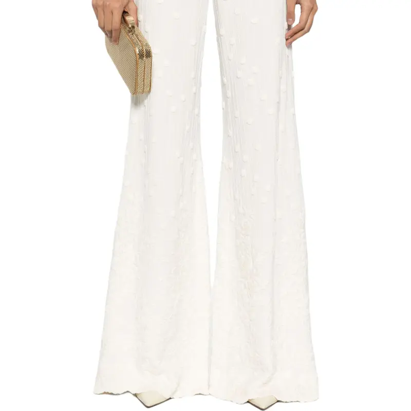 ELIE SAAB Embroidered Flared Trousers-4