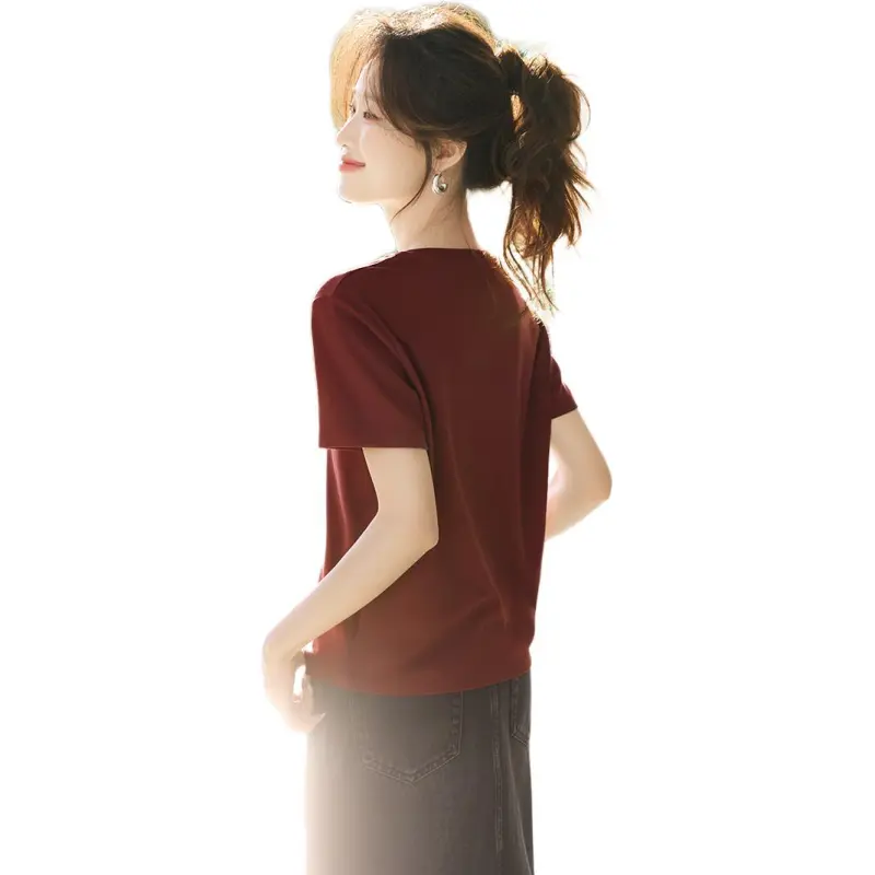 Mo Han Yi Mei T Shirt Women's Red-3