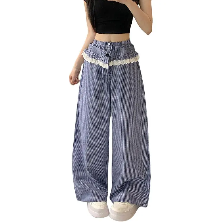 Mu Xiao Xin Casual Pants Women's Dark Blue-3