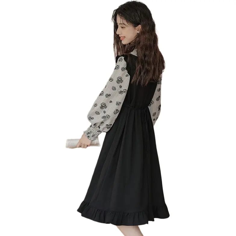 La Chapelle Long Sleeved Dress Women's Black-2