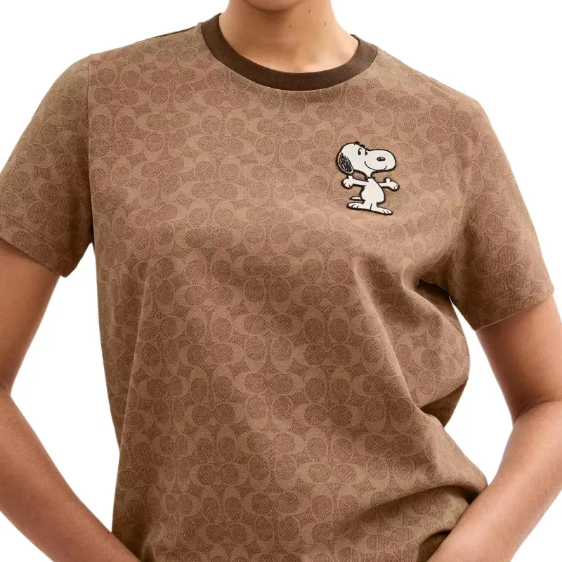 COACH x Peanuts Regular T Shirt Women's Khaki Multicolor-4