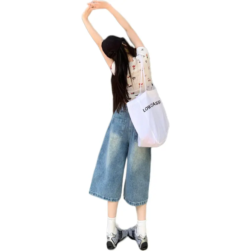 Mu Xiao Xin Denim Shorts Women's-1