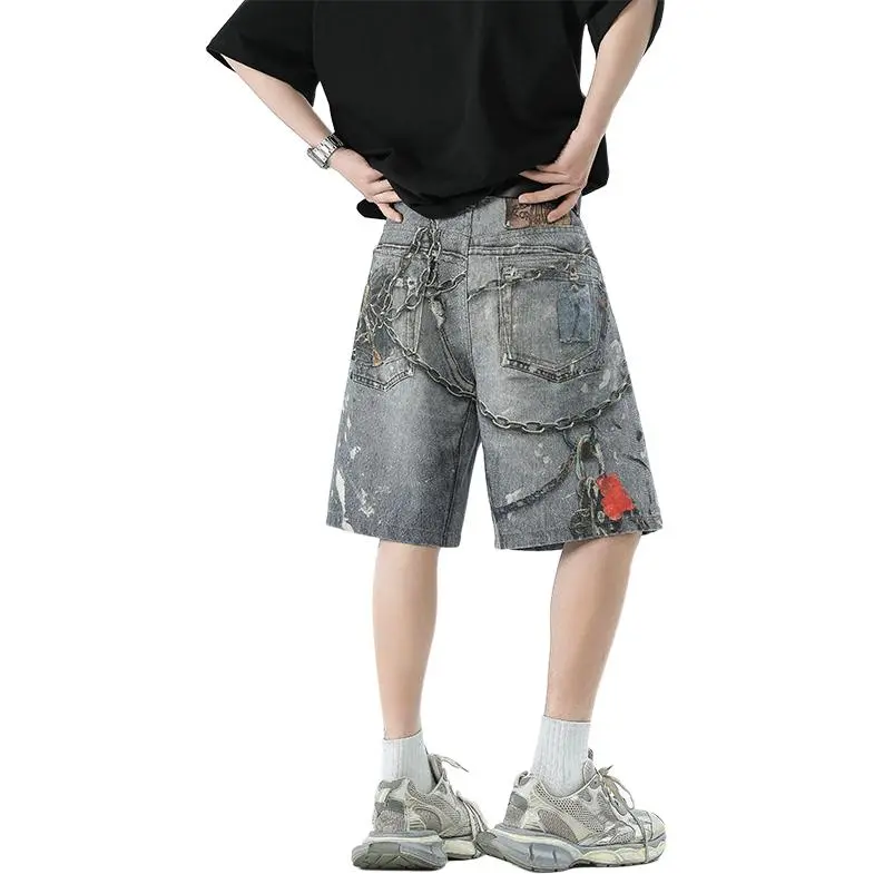 NOTFORMAD Denim Shorts Unisex Vintage Blue-1