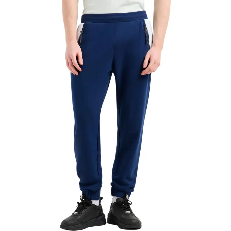 EMPORIO ARMANI EA7 Knitted Sweatpants Men's Blue-2