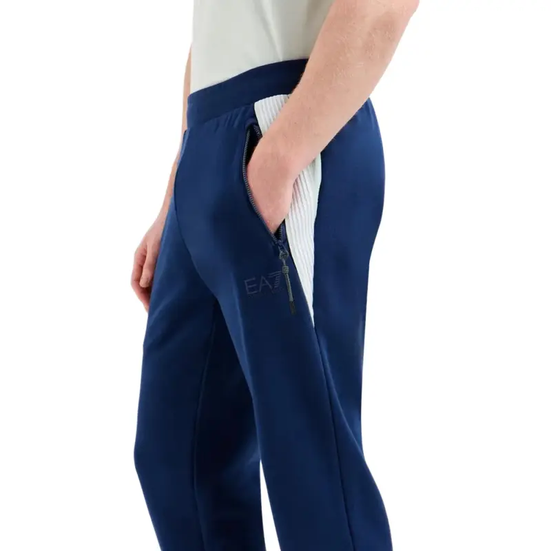EMPORIO ARMANI EA7 Knitted Sweatpants Men's Blue-4