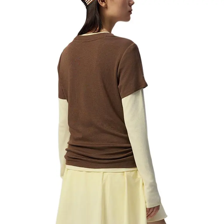 Saucony T-Shirt Women's Two-Piece Set Earthy Coffee-3