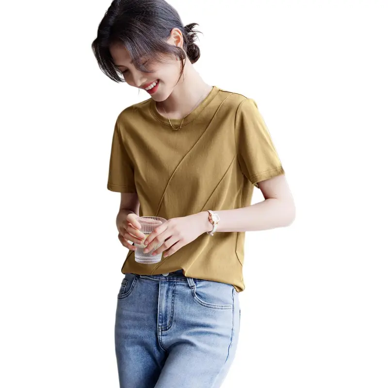 XWI T Shirts Women's Yellow-3