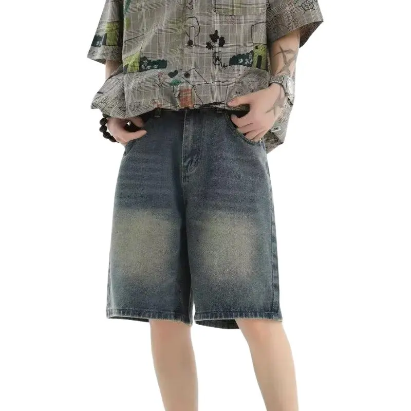 TONYBEAR Denim Shorts Men Blue-2