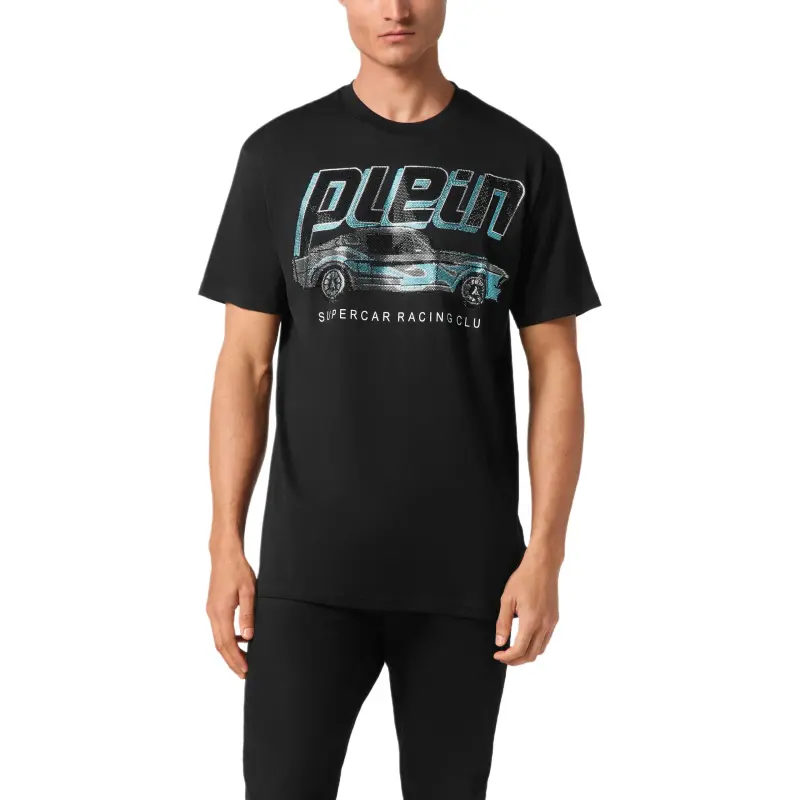 PHILIPP PLEIN Ss Cars Racing Round Neck Jersey T Shirt-2