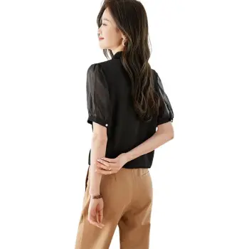 PIERRE CARDIN Chiffon Shirt Women's Black