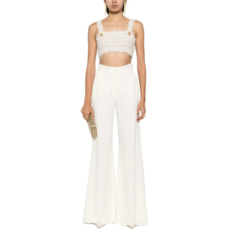 ELIE SAAB Embroidered Flared Trousers-1