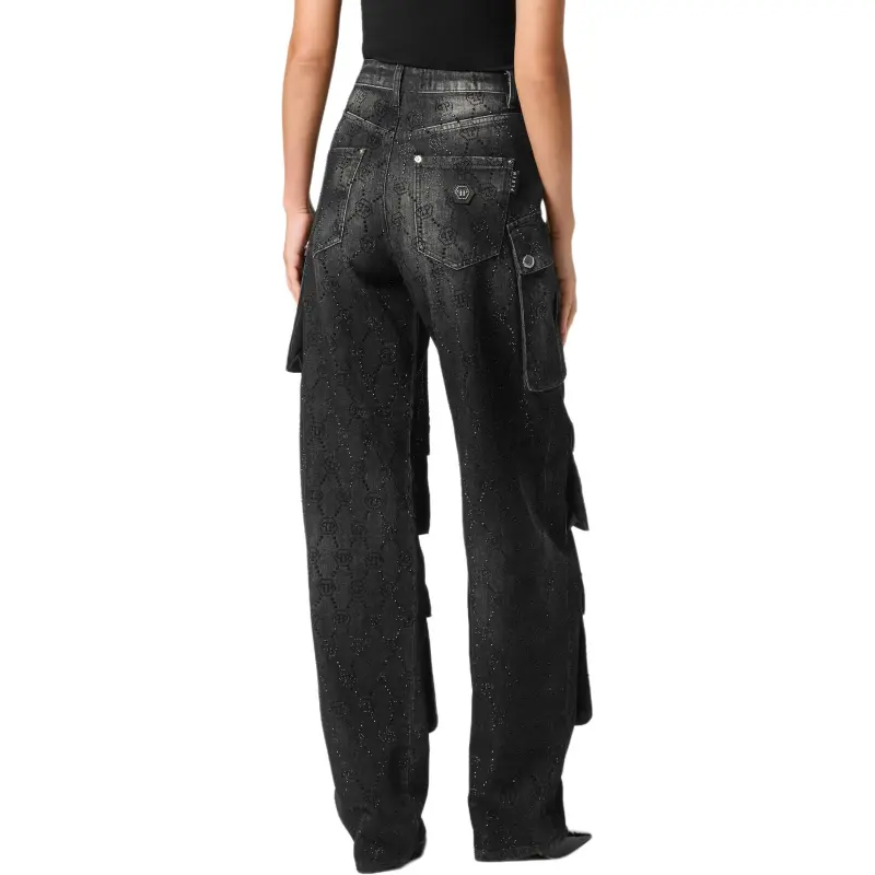 PHILIPP PLEIN Cargo Monogram Strass Jeans-2