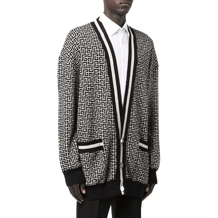 BALMAIN FW21 Loose Fit Knitwear Men's Black-2