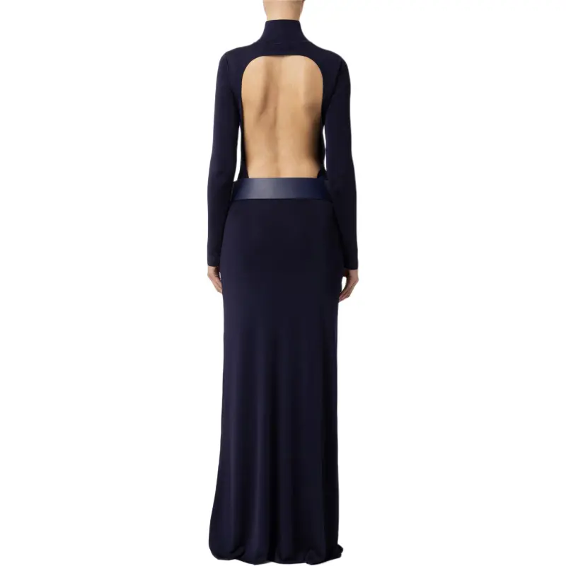 Elisabetta Franchi Long-Sleeved Dresses Women's Marine Blue-1