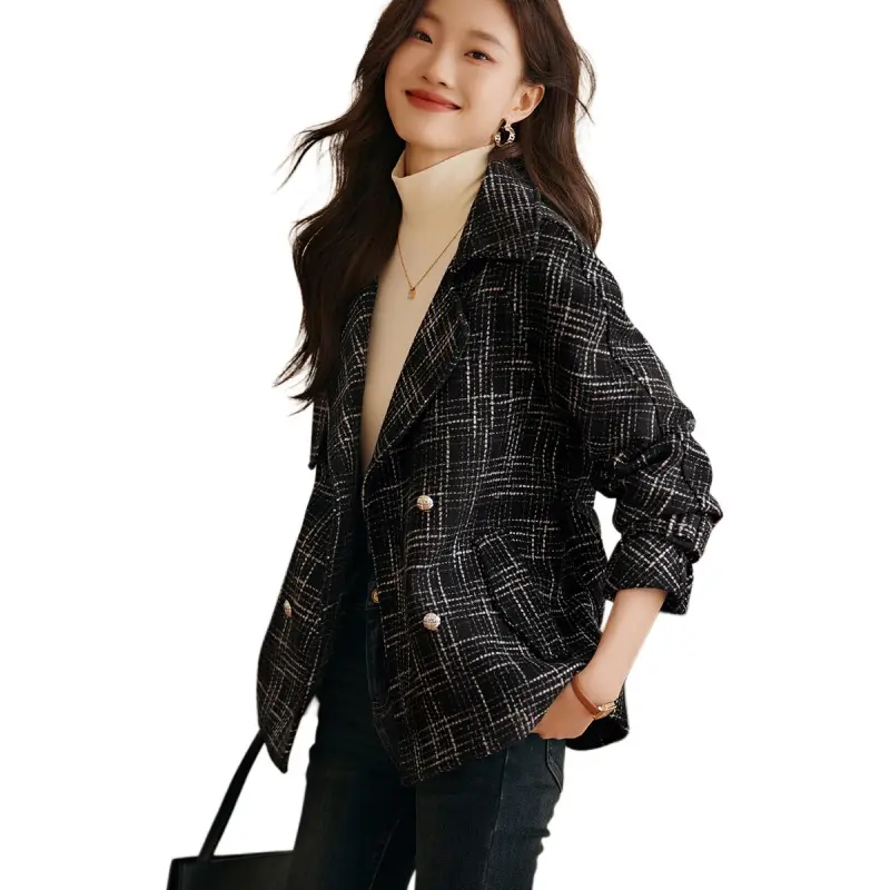 Mo Han Yi Mei Coats Women's Black-3