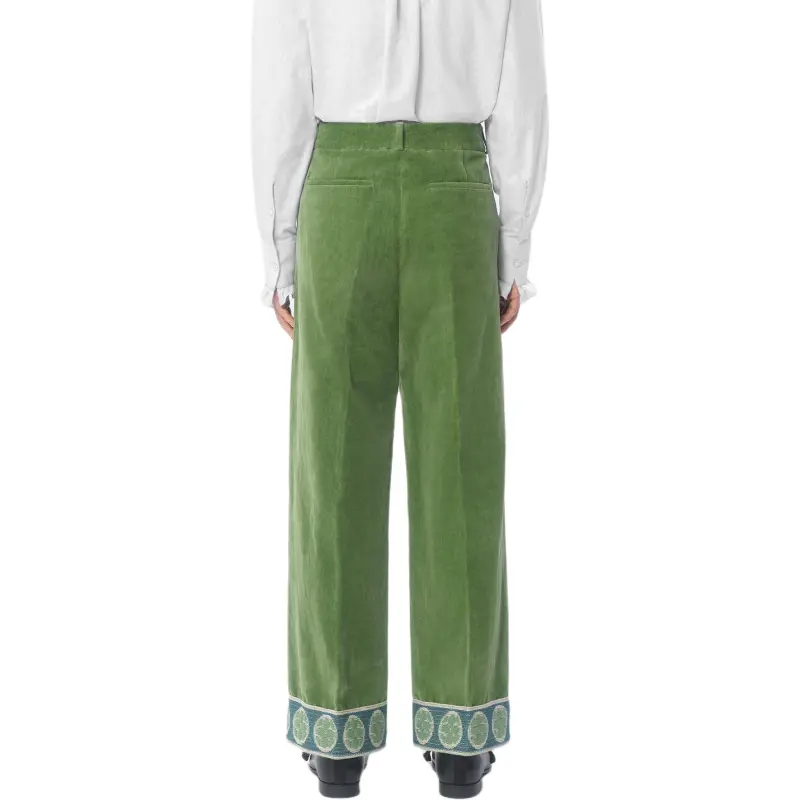 Valentino Straight Leg Velvet Trousers-5