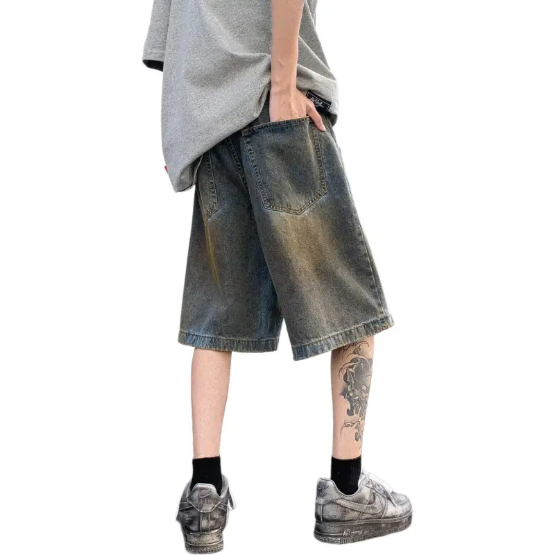 GY.VG Denim Shorts Unisex Blue-1