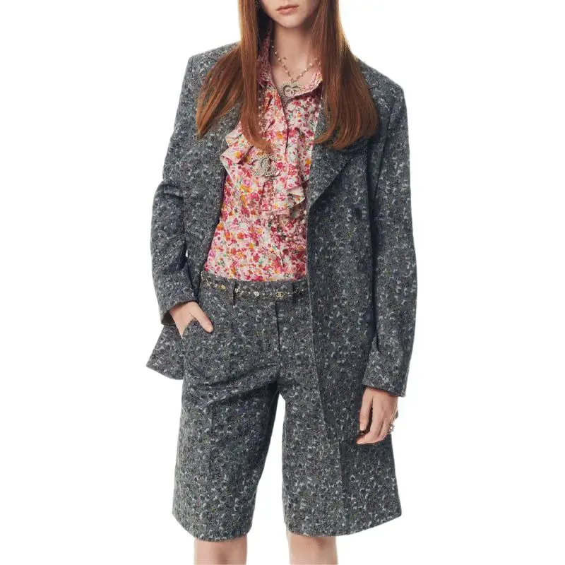 CHANEL 25P Spring Summer Preview Collection Jackets Coats Women's Gray-1