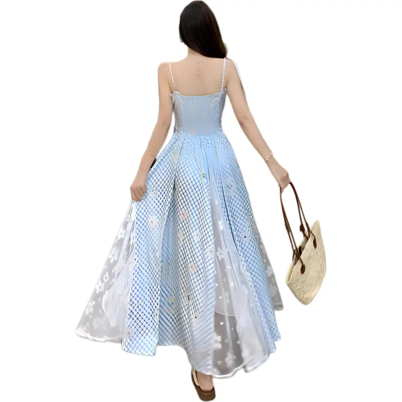 Flowers In Water Slip Dress Women's-1