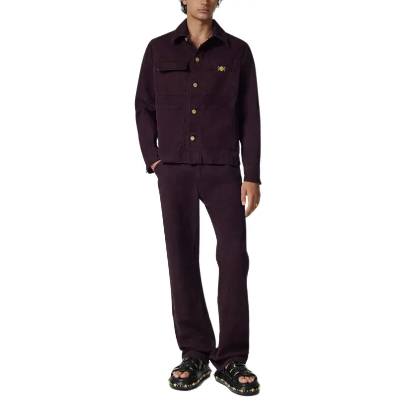 VERSACE JEANS Logo Patch Straight Leg Jeans-1