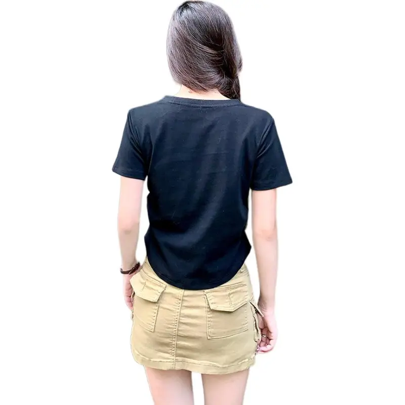 Mu Xiao Xin Regular T Shirt Women's Black-1