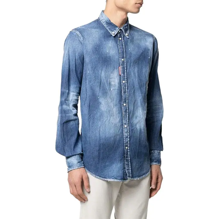 DSQUARED 2 Distressed Effect Denim Shirt-3