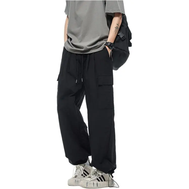 VERAF CA Casual Pants Unisex Solid Color-3