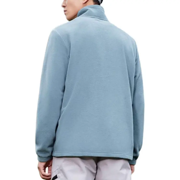 361° Wujie Velvet feel Coat Unisex Island Gray Blue-3
