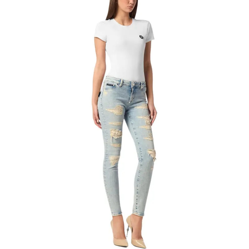 PHILIPP PLEIN SS25 Jeans Women's Blue-4