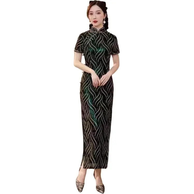 ENEESSI Spring Summer Release Cheongsam Women's Burgundy-5