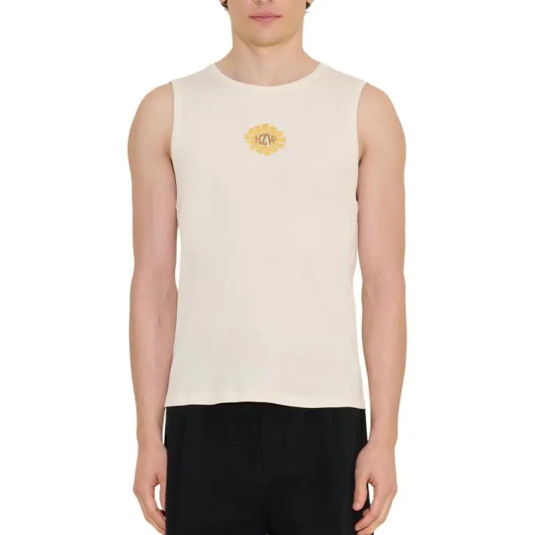 HOLZWEILER Tank Tops Men's Ecru-2