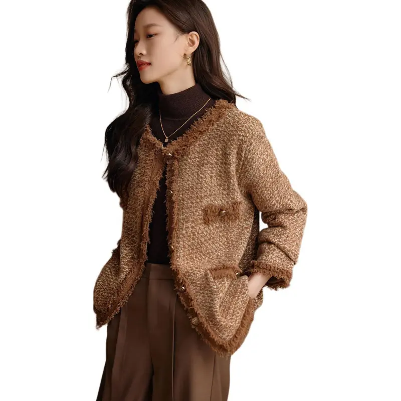 Mo Han Yi Mei Jackets & Coats Women's Caramel-1
