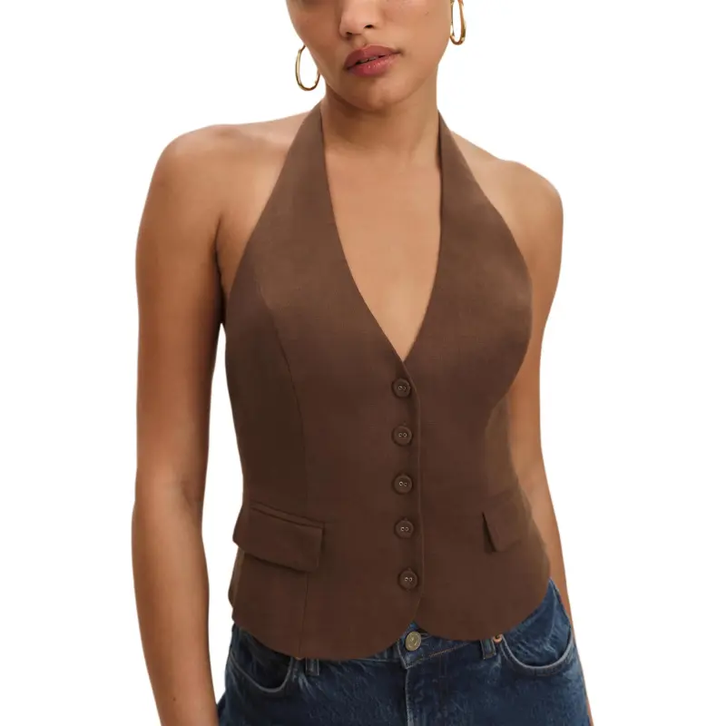 Reformation Tank Tops Women's Chocolate-1