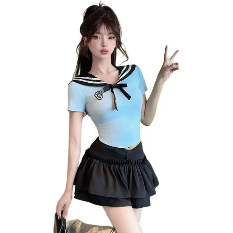 Mu Xiao Xin Two Piece Skirt Sets Women's-1