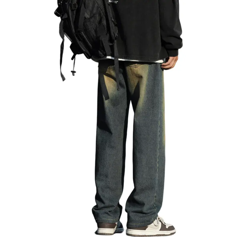 WARNING LIGHT Jeans Unisex Mud-Colored-8