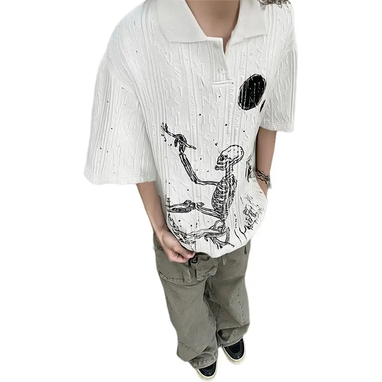 BEAR UNION Polo Shirt Unisex White-4