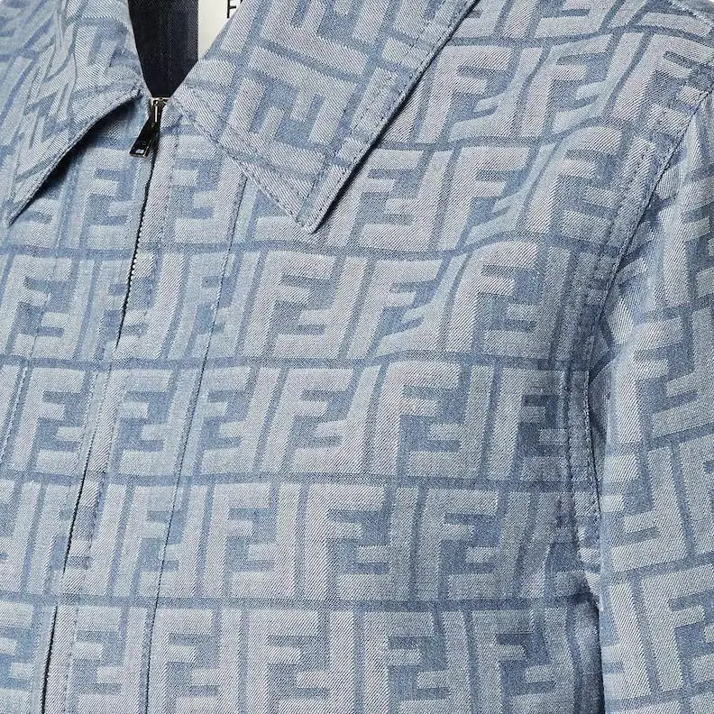 FENDI Jackets & Coats Men's Blue-2