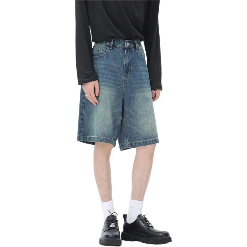 KVIV Denim Shorts Men's Vintage Blue-2