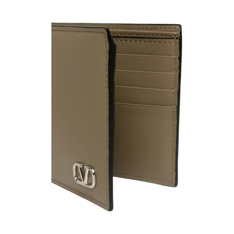 Valentino Calfskin Wallet Men's Khaki-2