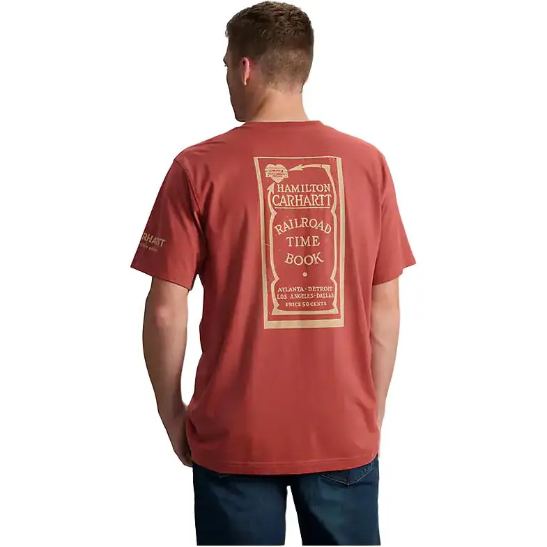 Carhartt T Shirts Men Dark Red Moss-1
