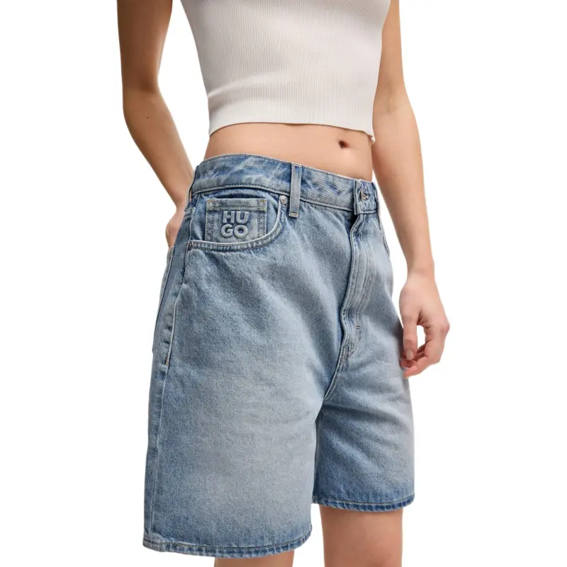 HUGO BOSS Denim Shorts Women's Blue-4