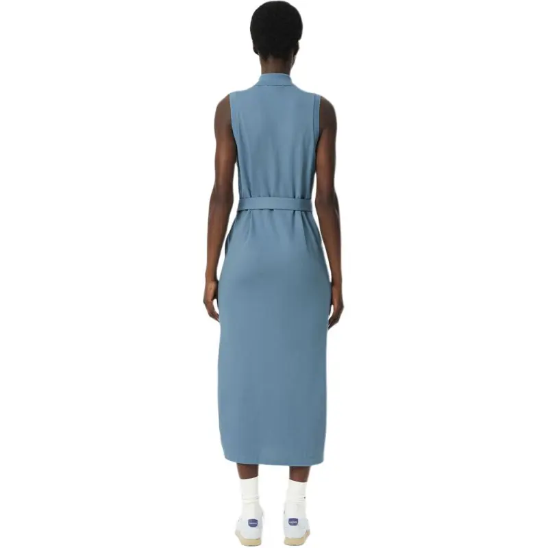 LACOSTE Long Stretch Mini Piqué Polo Dress-3