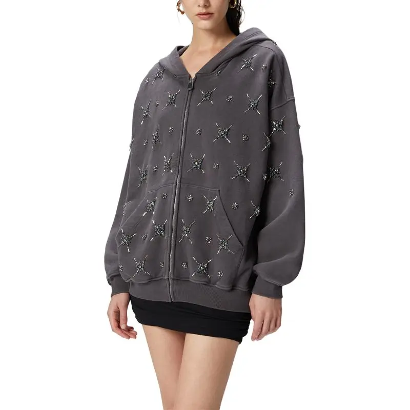 PINKO Comi Zipped Hoodie-4